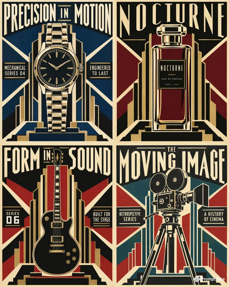 Art Deco Object Architecture Posters