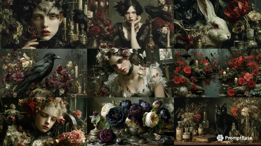 Gothic Horror Dark Fantasy Oil Paintings