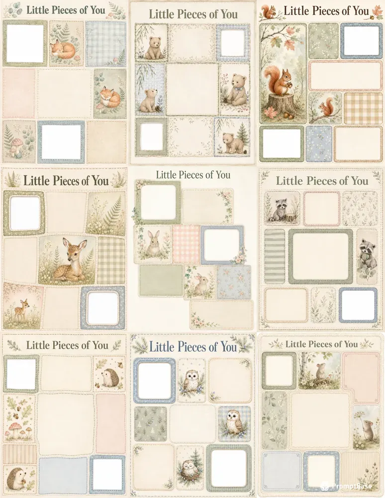 Woodland Baby Memory Quilts