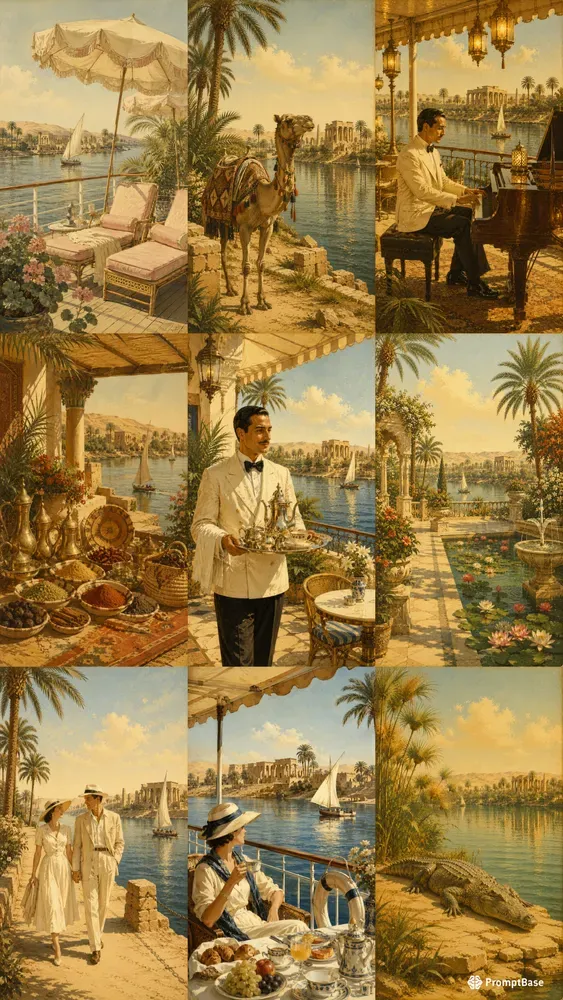 Egyptian Nile 1950s Sunny Postcards