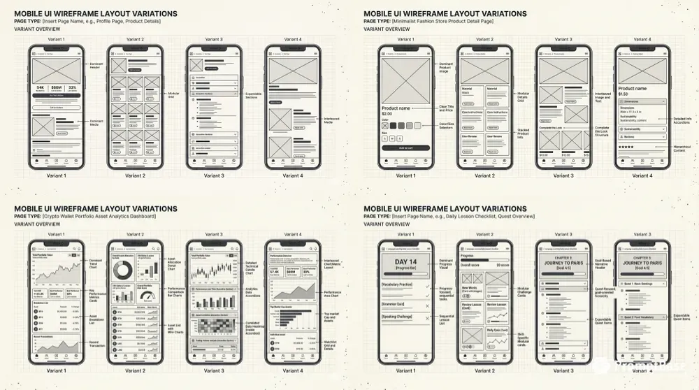 Ux Low Fidelity Wireframes