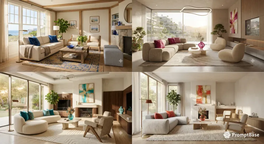 Photorealistic Living Rooms