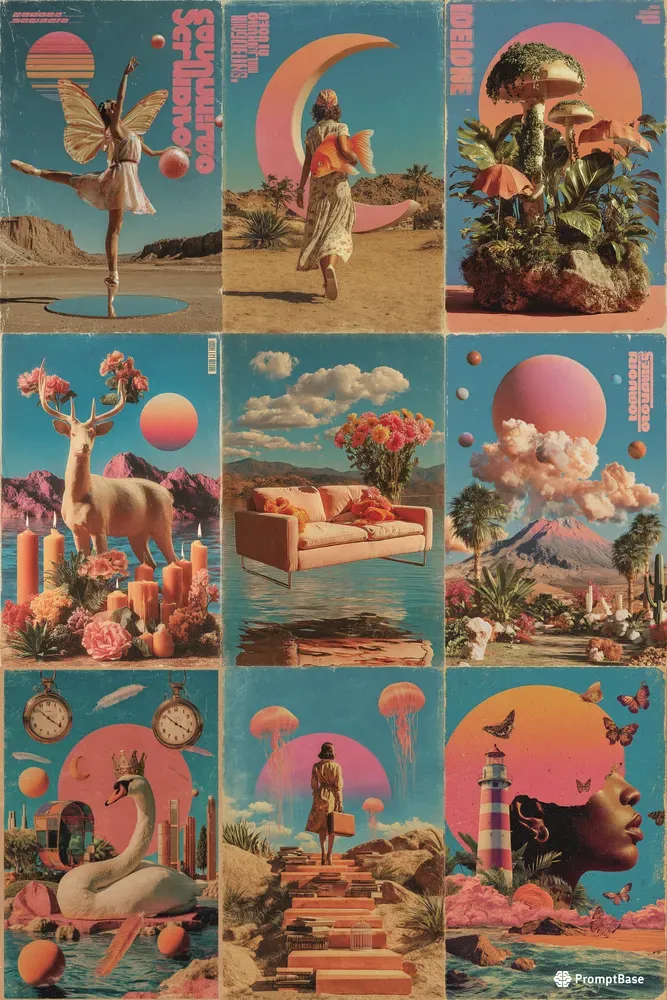 Vintage Surreal Poster Covers