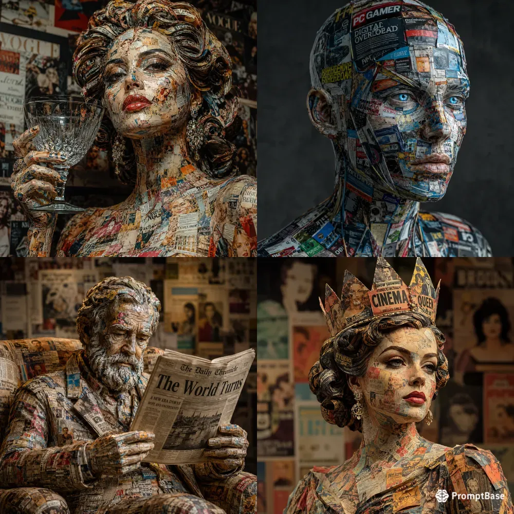 Magazine Mosaic Portraits Hypers