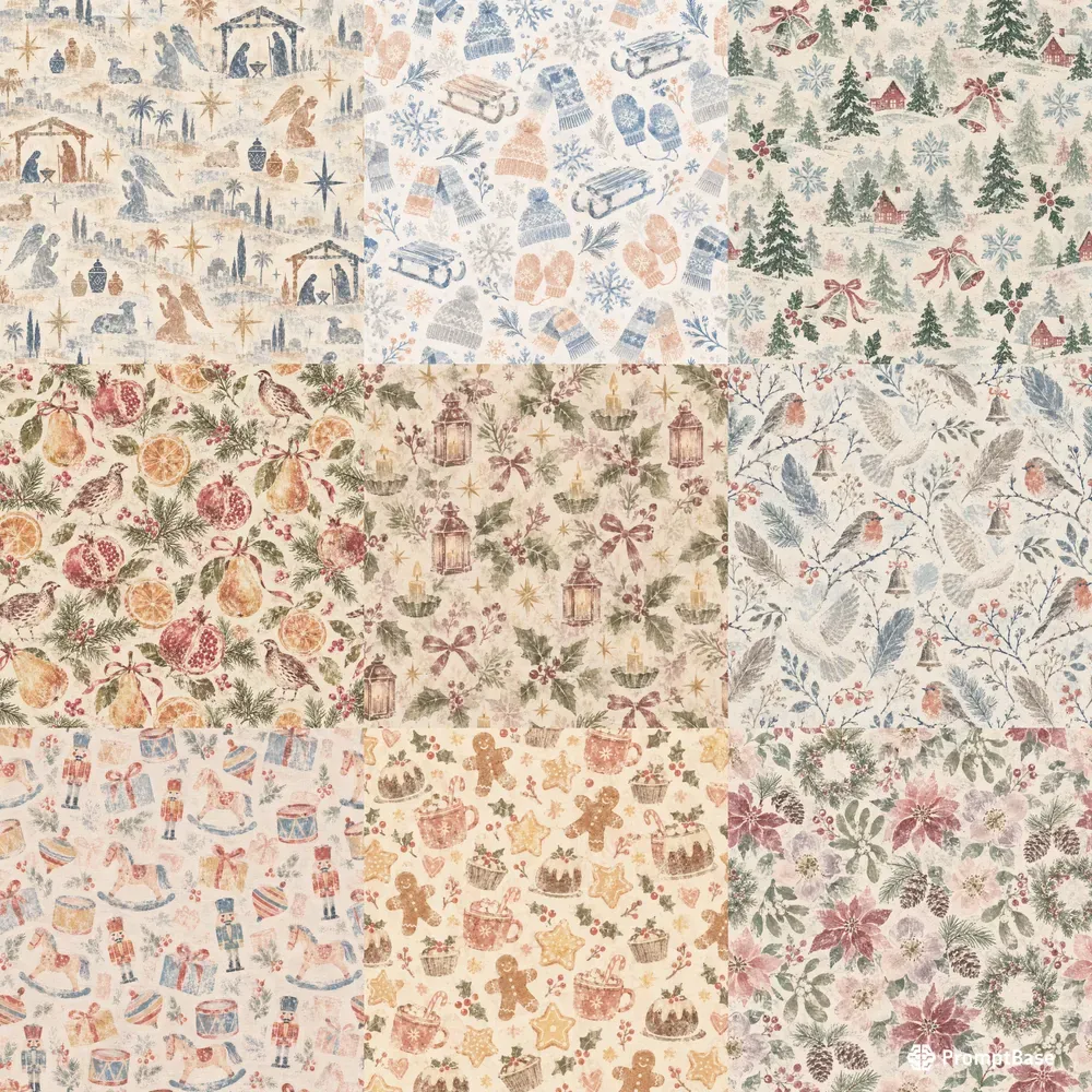 Christmas Winter Digital Papers