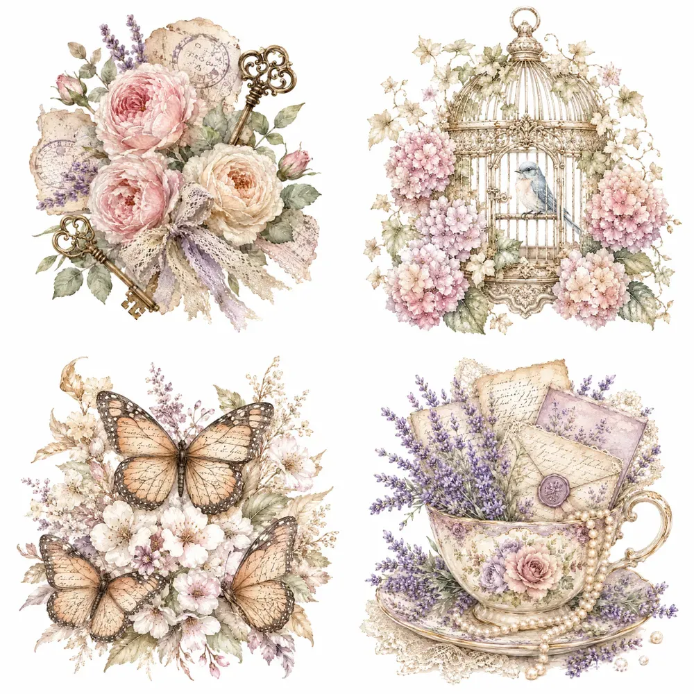 Vintage Shabby Chic Watercolor Creators