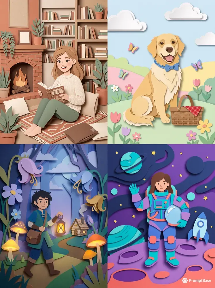 Papercut Character Storybook Generator