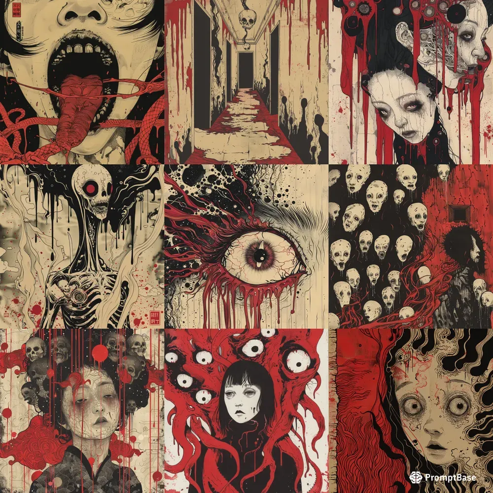 Grotesque Melting Horror Manga Art