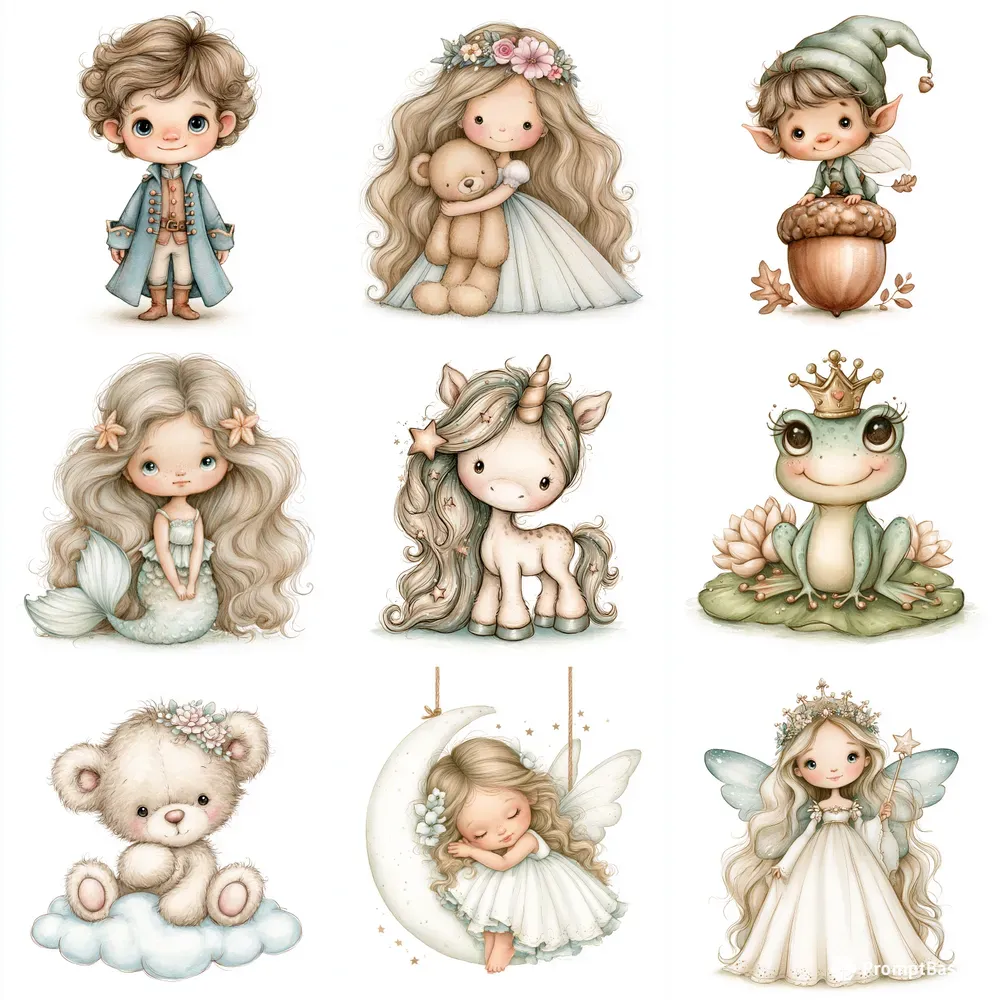 Fairytale Kid Characters Etsy Cliparts