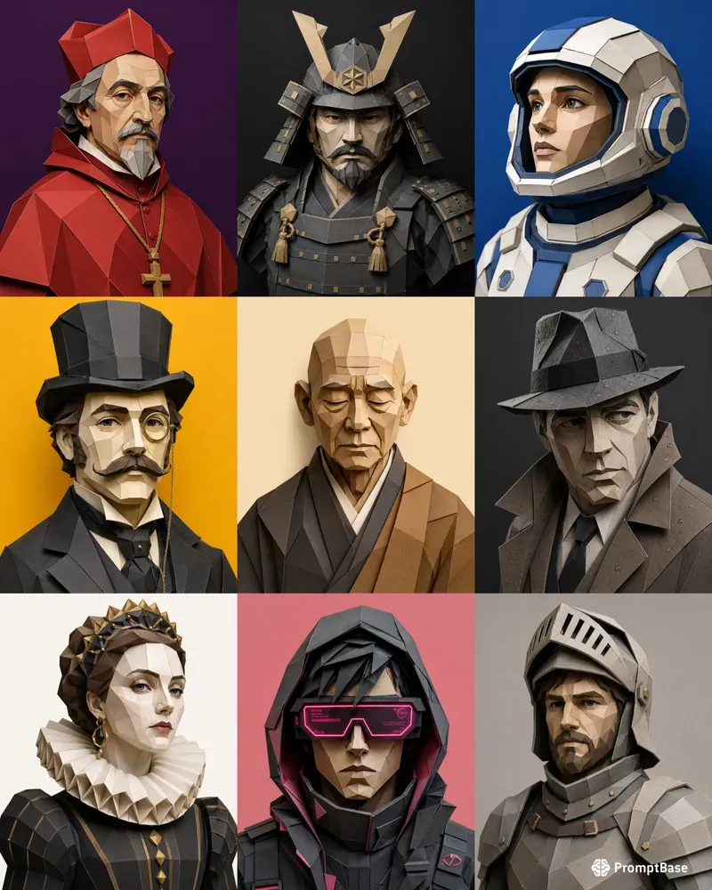 3D Digital Papercraft Portraits