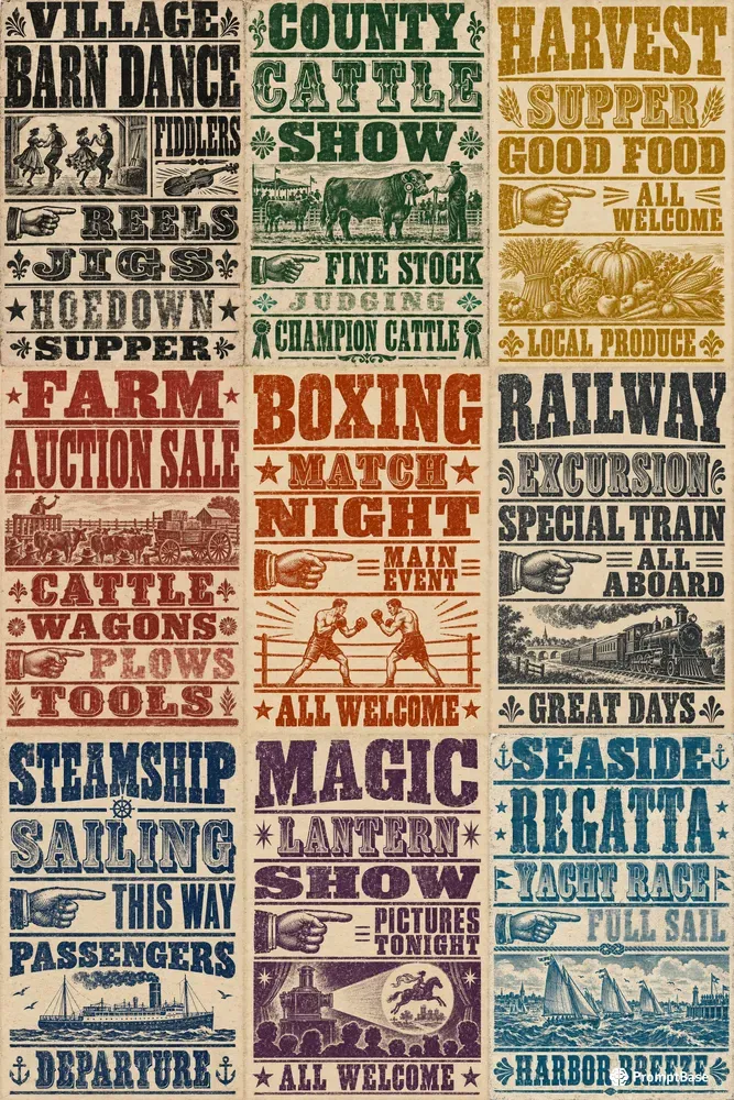 Vintage Wood Type Poster Prints