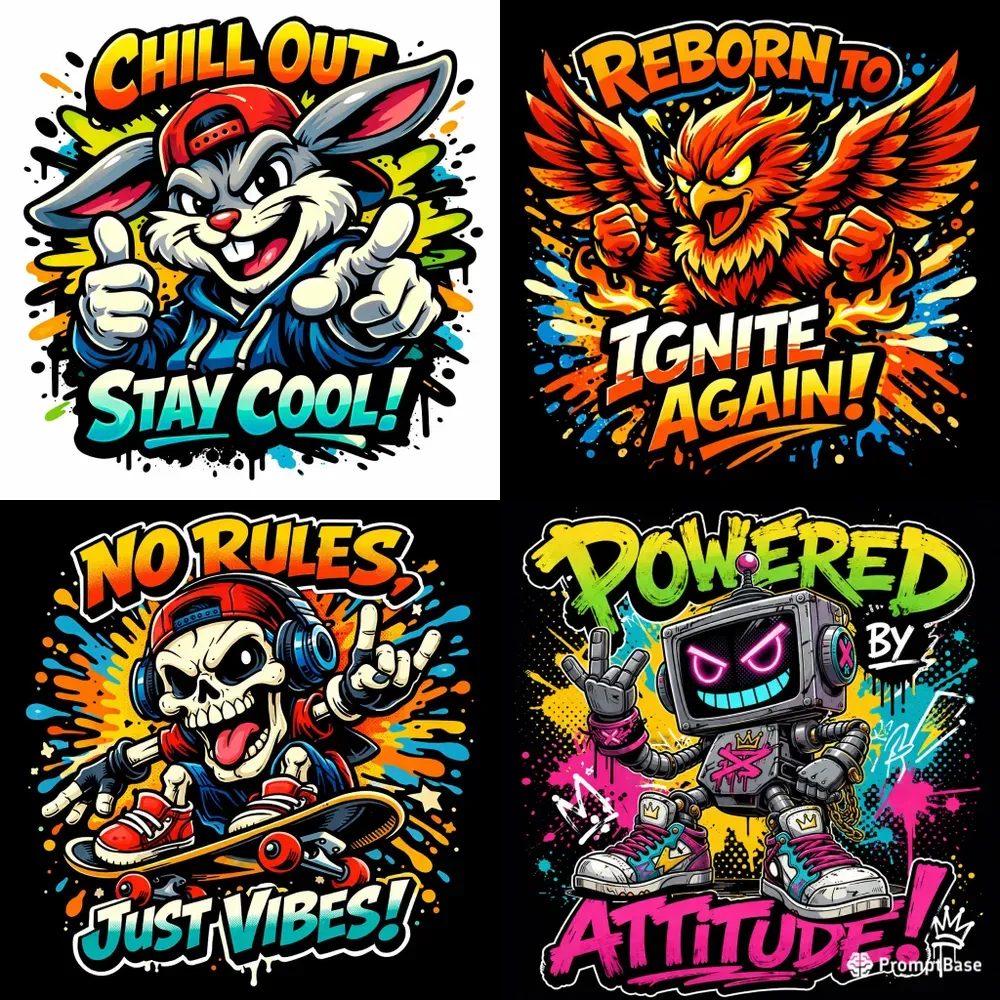 Retro Cartoon Mascot Tshirt Designs