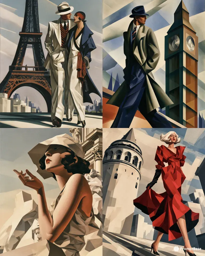 Art Deco City Travel Posters