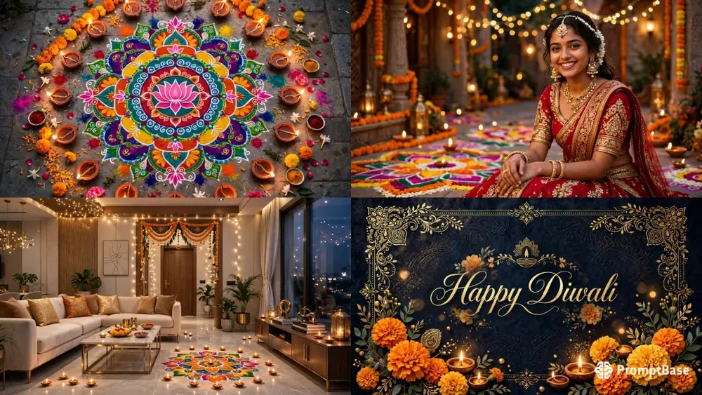 Viral Diwali 4in1 Rangoli Greetings