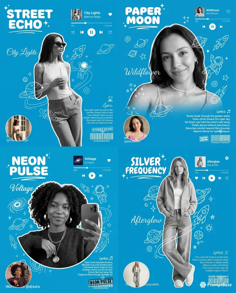Cosmic Album Cover Templates
