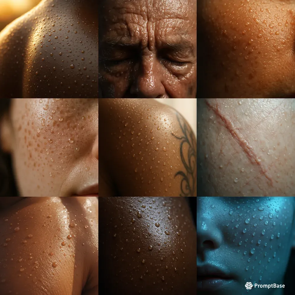 Sweat On Skin Close Ups