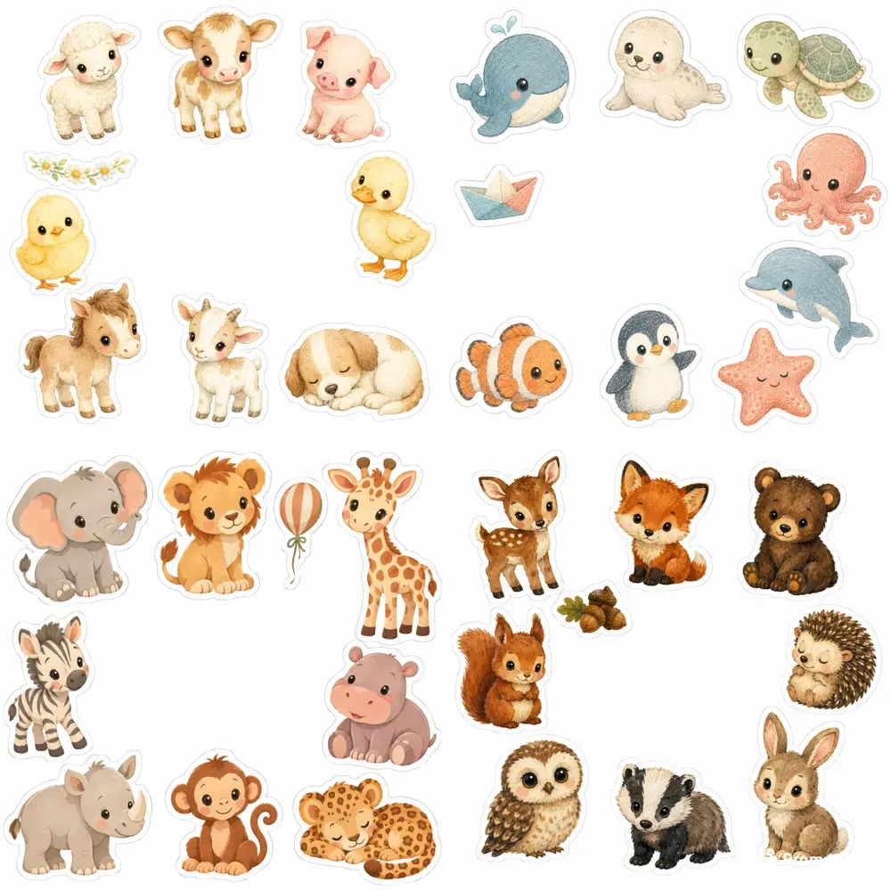 Cute Baby Animals Clipart Etsy Ready