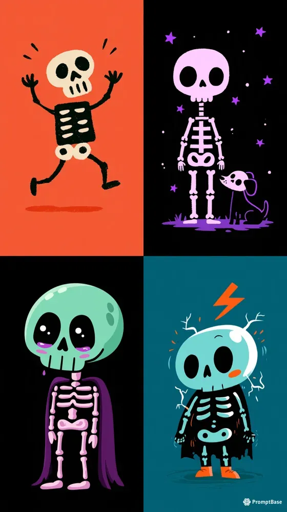 Cute Skeleton Poses