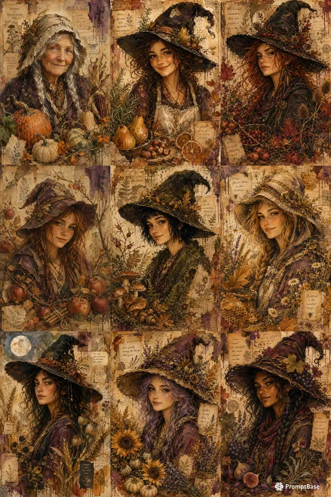 Autumn Witch Portraits