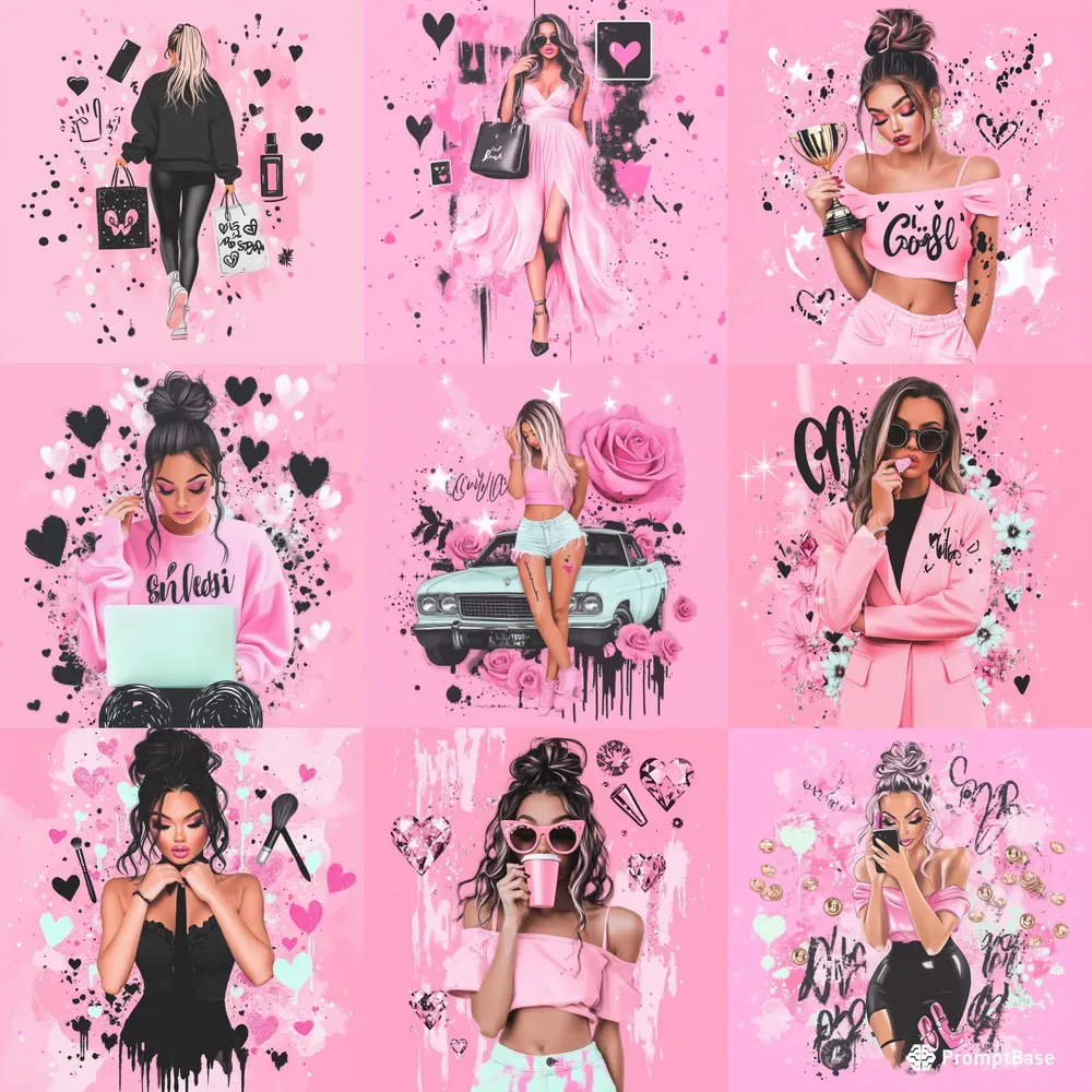 Girl Boss Aesthetic Collages