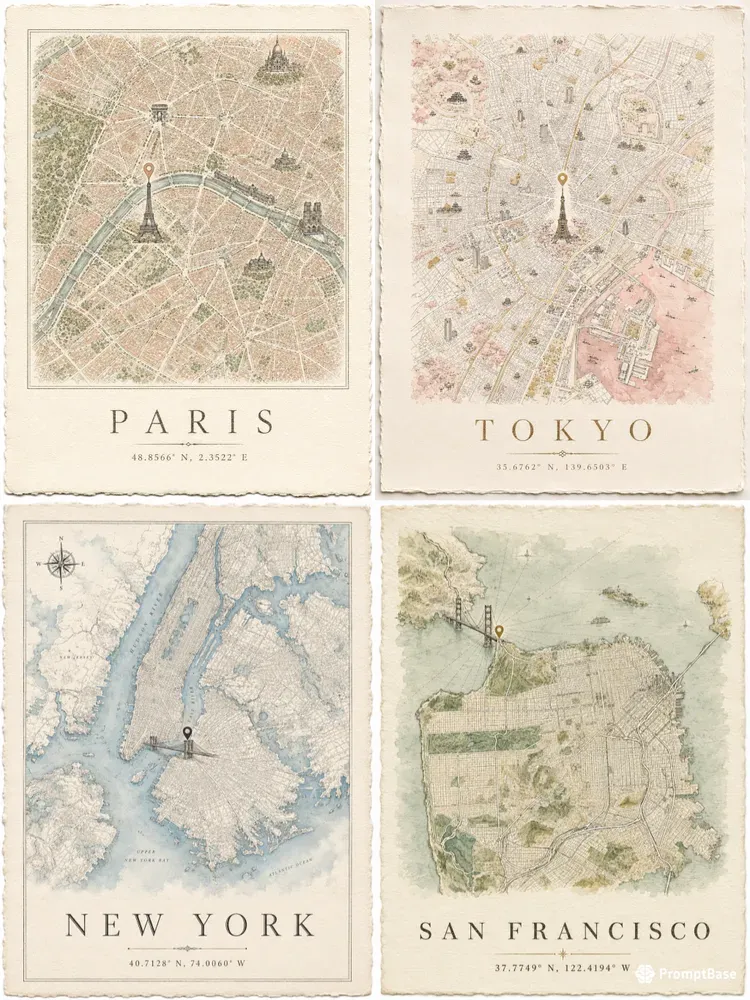 Custom Location Map Wall Art