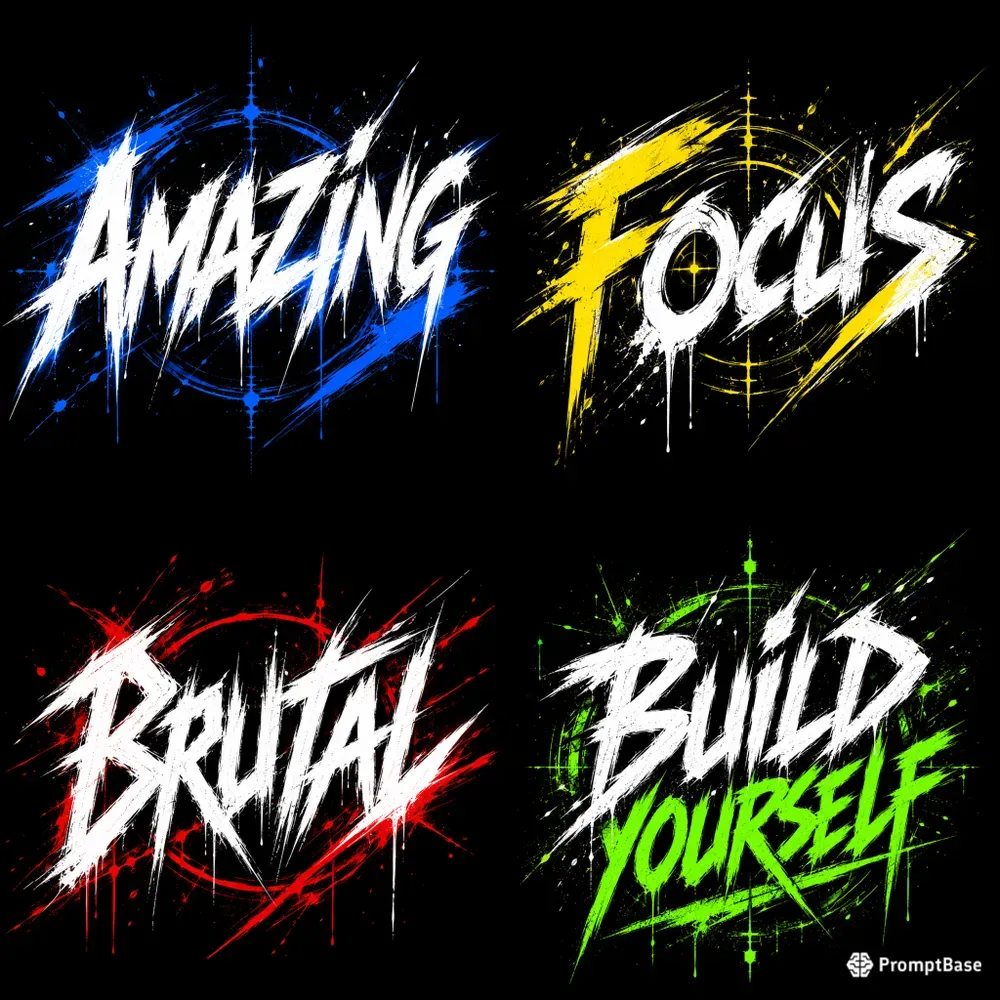 Cyberpunk Brush Typography