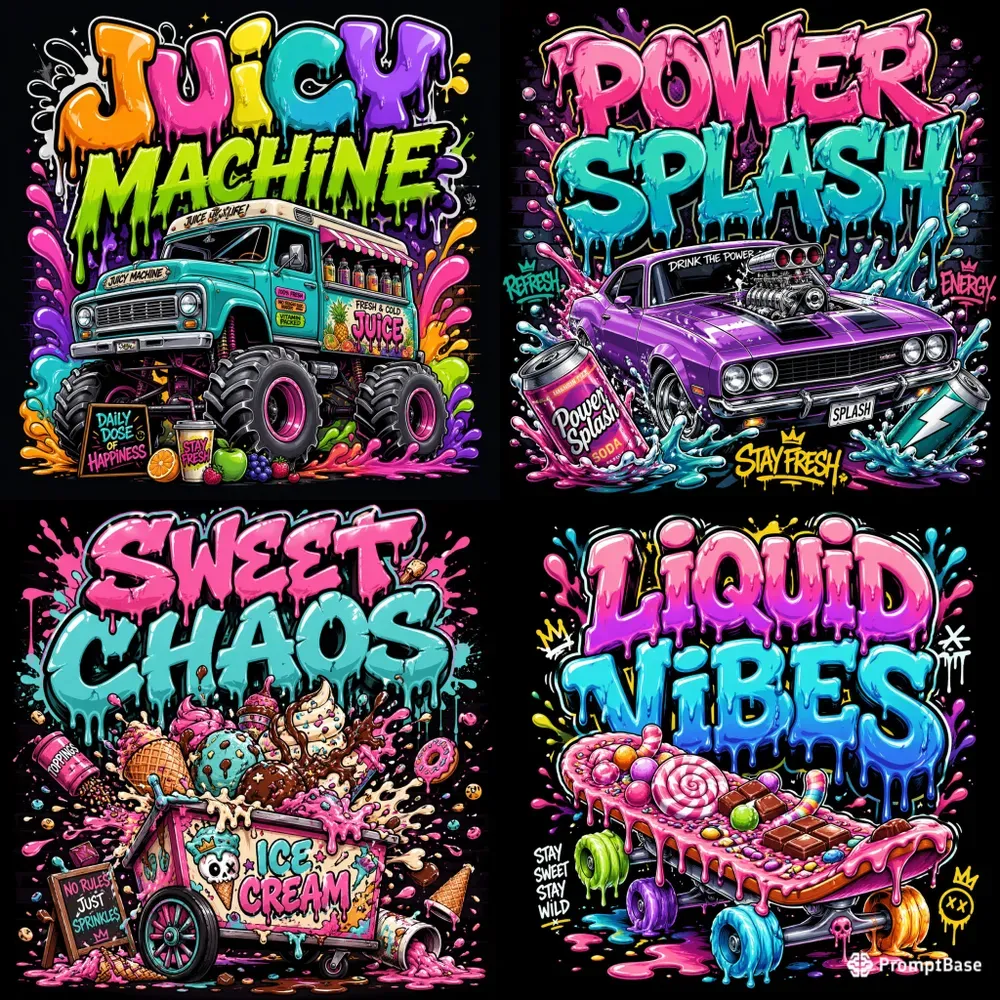 Graffiti Drip Tshirt Designs