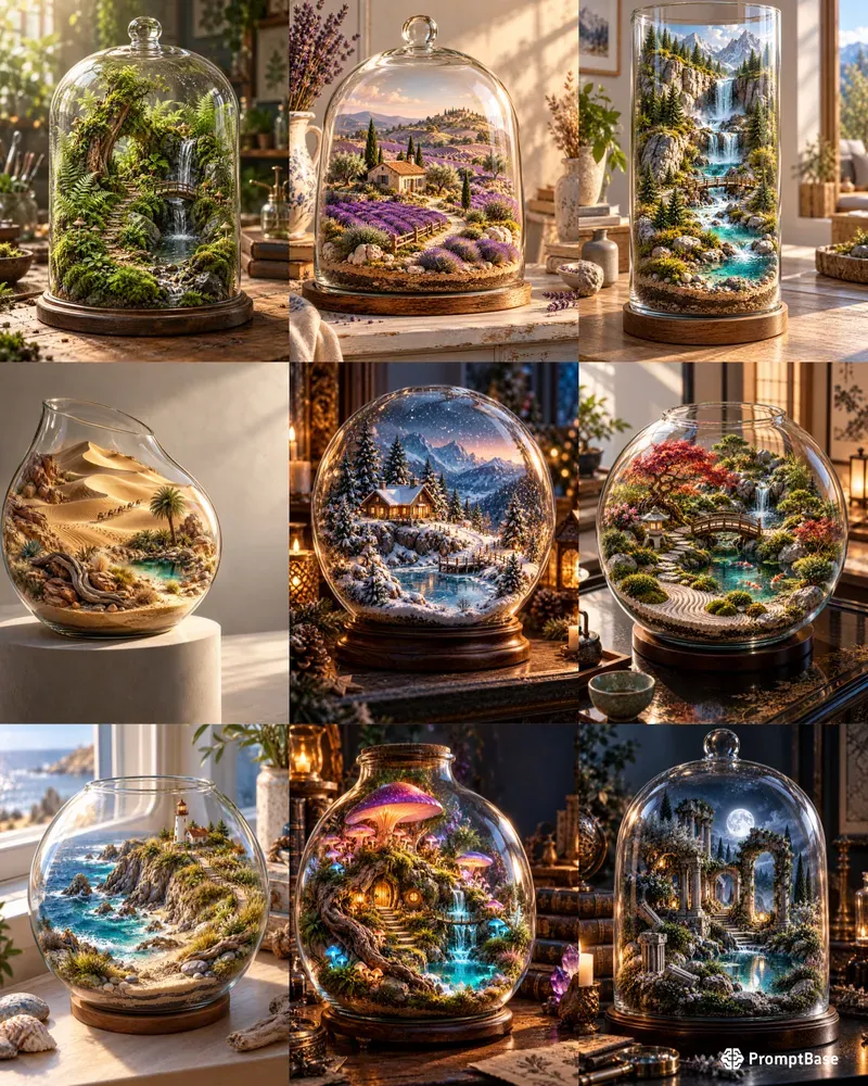 Glass Terrarium World Visuals