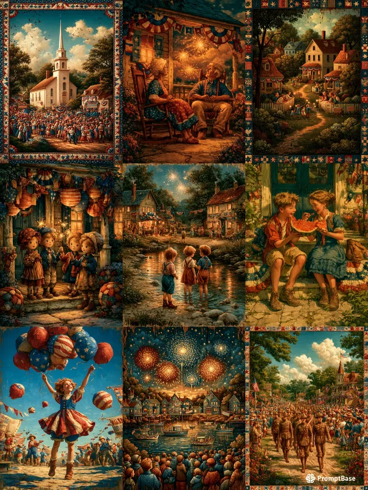 Fourth Of July Folk Art Americana