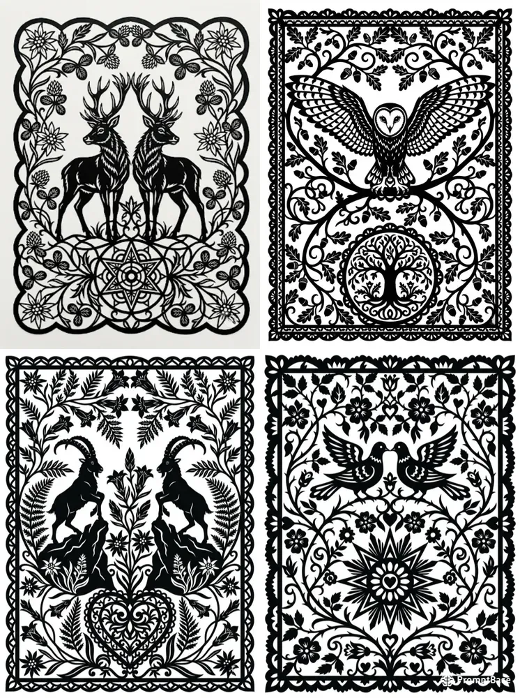 Scherenschnitte Paper Cutting Templates