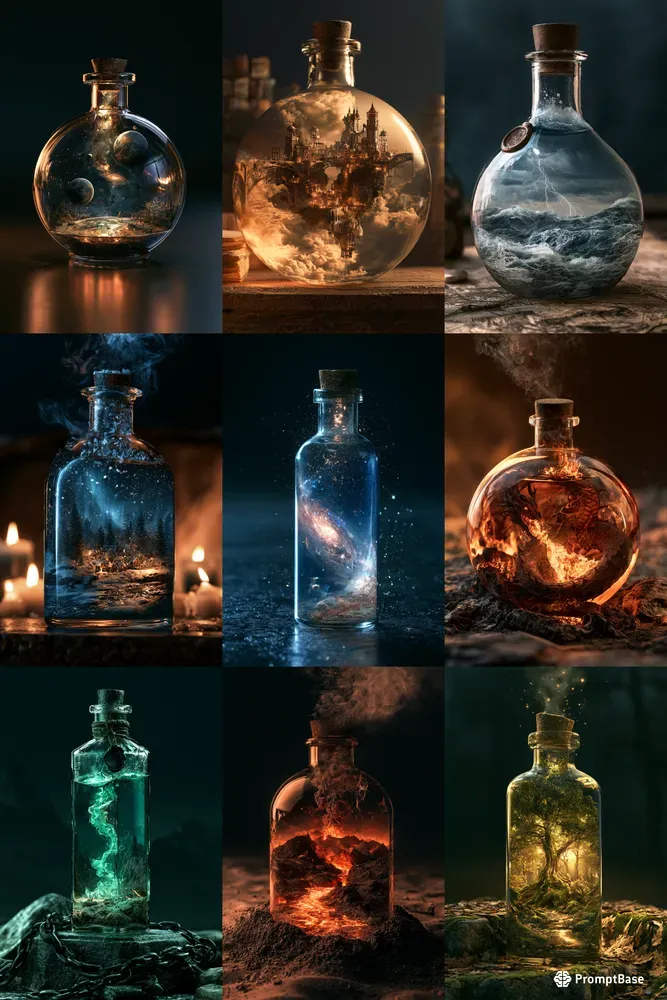 World In A Bottle Art Generator