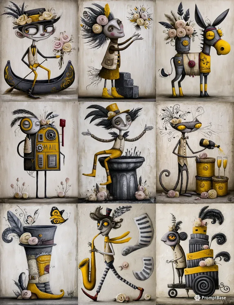 Whimsical Wedding Junk Journal Pages