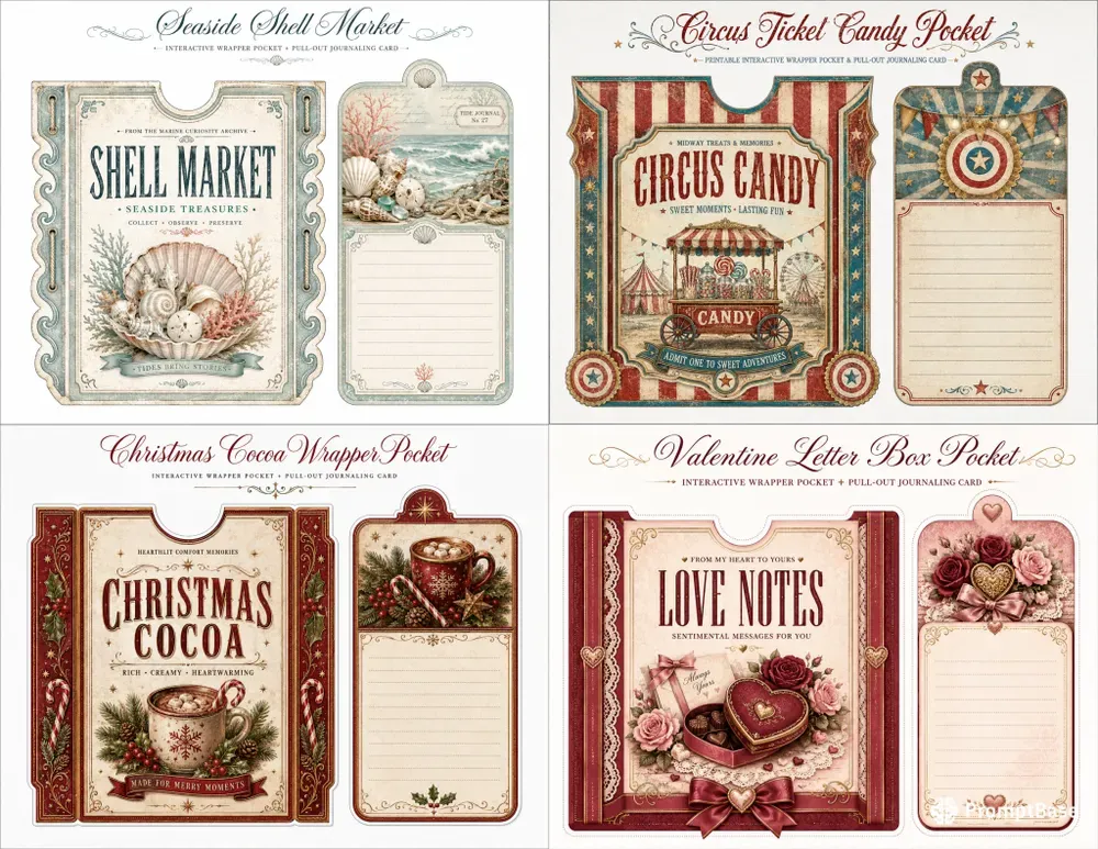 Wrapper Pocket Journaling Card Ephemera