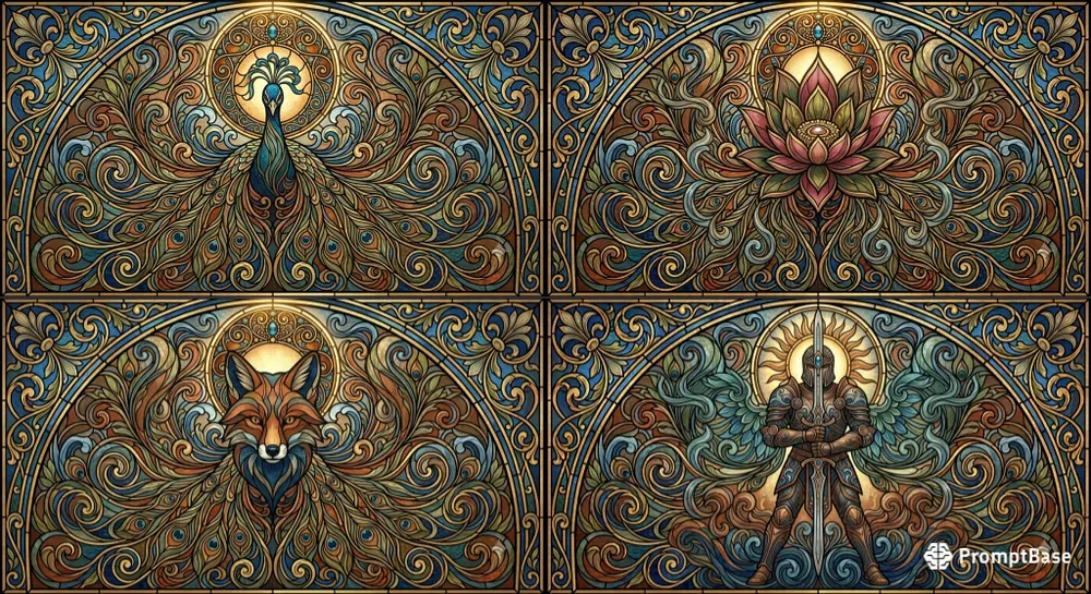 Celestial Whiplashes In Stained Glass