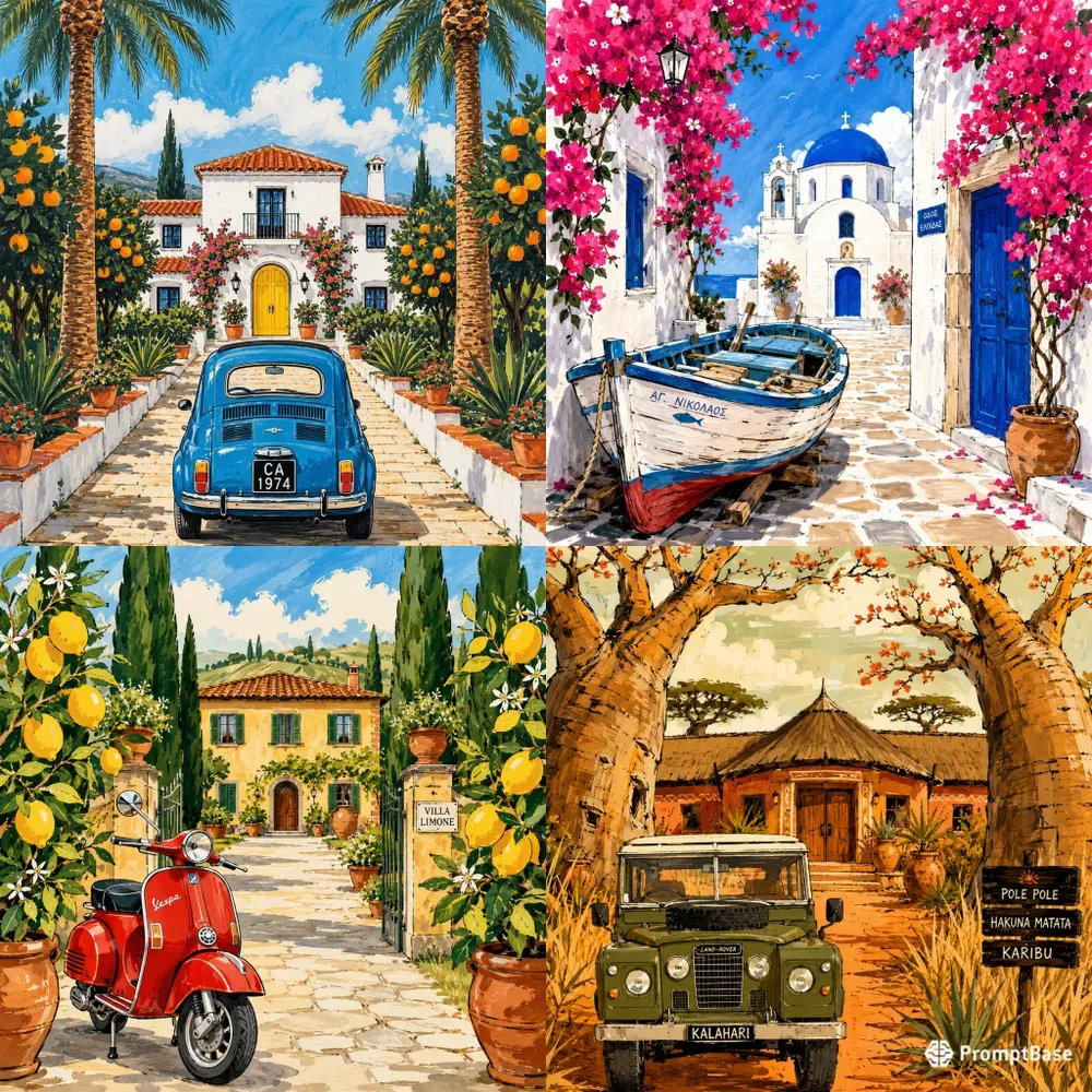 Brightly Colored Summer Illustrations