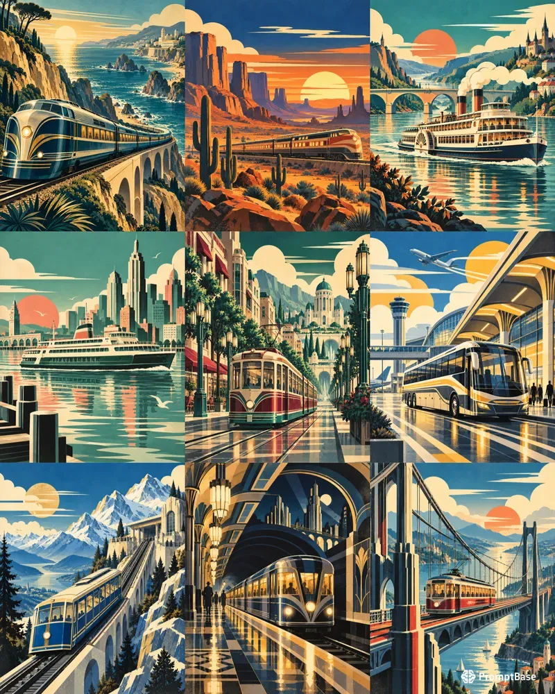Art Deco Transit Posters