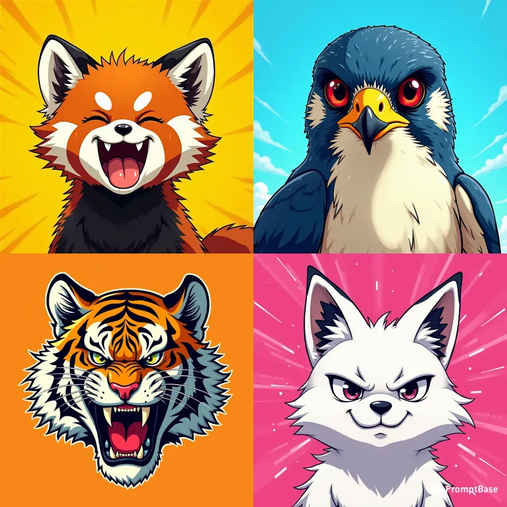 Vibrant Shonen Anime Spirit Avatars