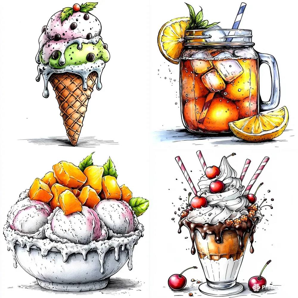 Summer Desserts Clipart