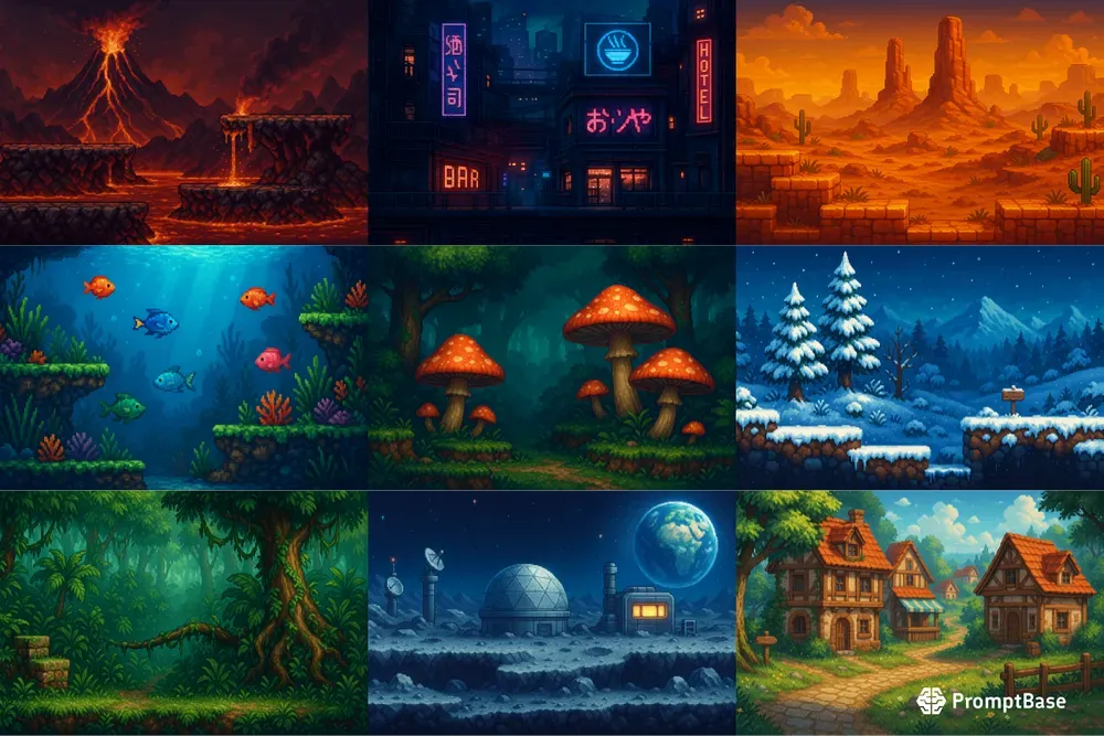 2D Pixel Art Game Dev Backgrounds