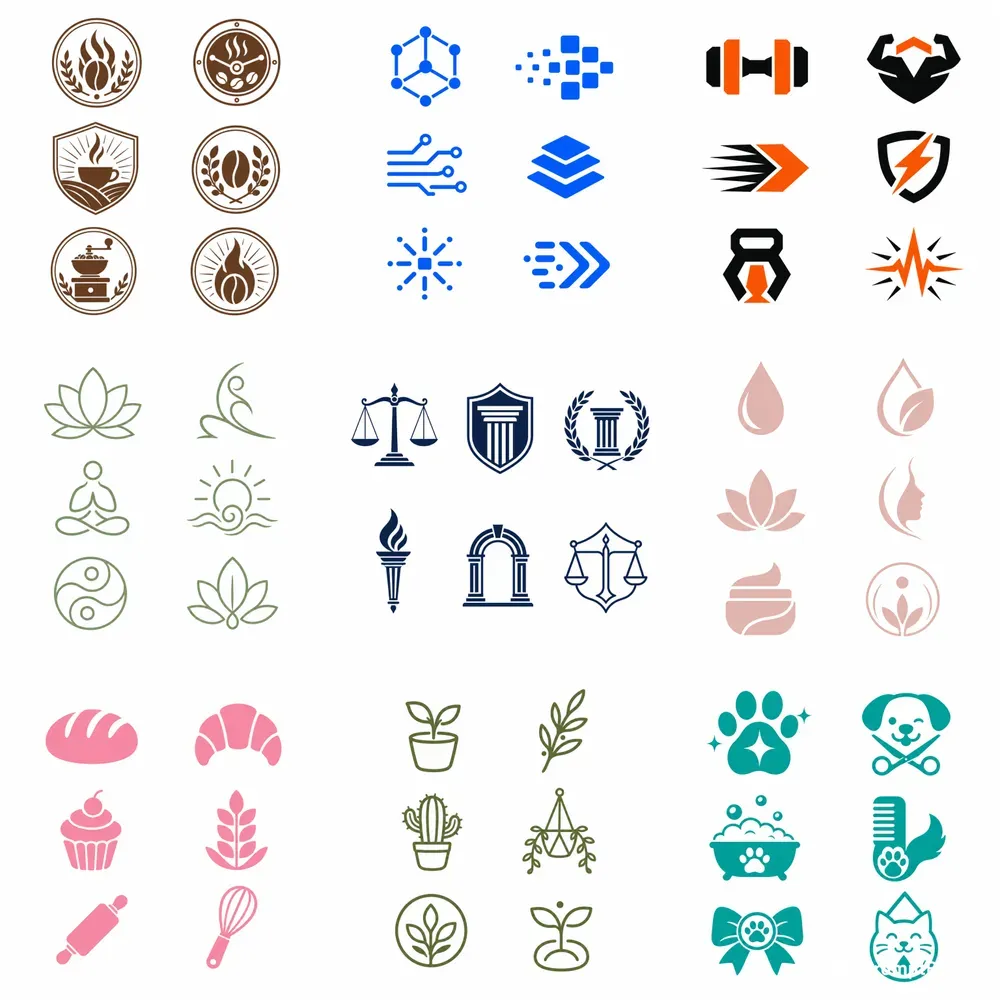 Logo Mark Grids Any Businesses