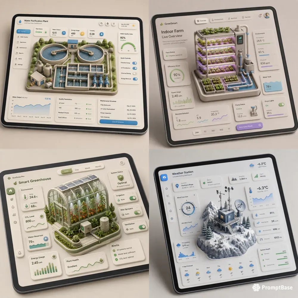3D Claymorphic Tablet UI Sets