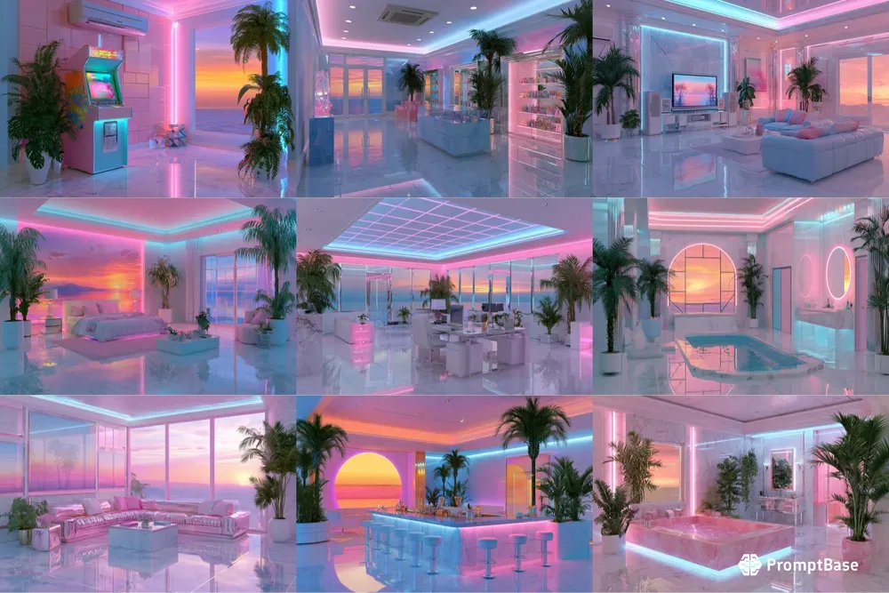 Vaporwave Interior Designs