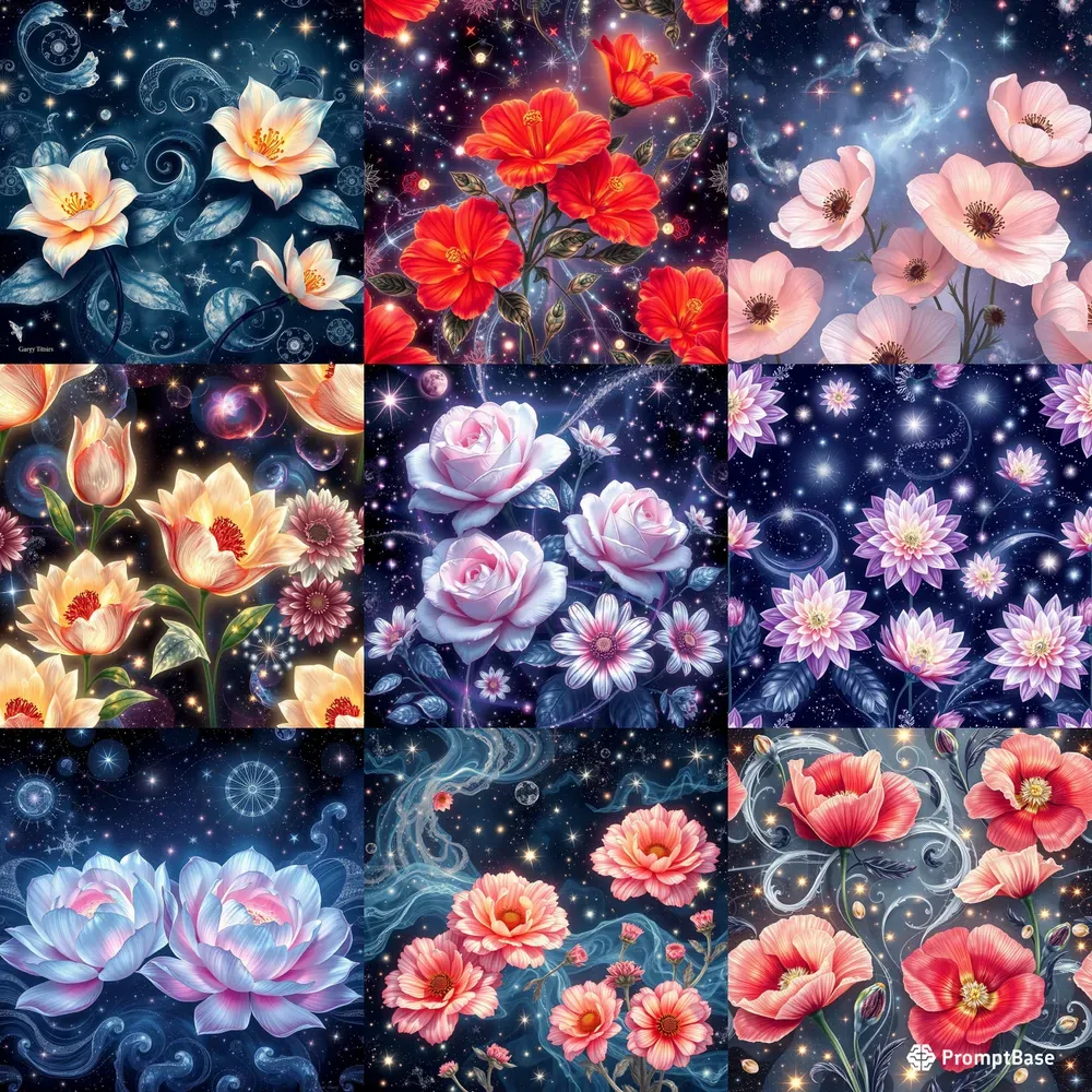 Flowers Glow For Wallpaper Patterns