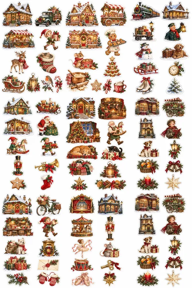 Cozy Christmas Storybook Stickers
