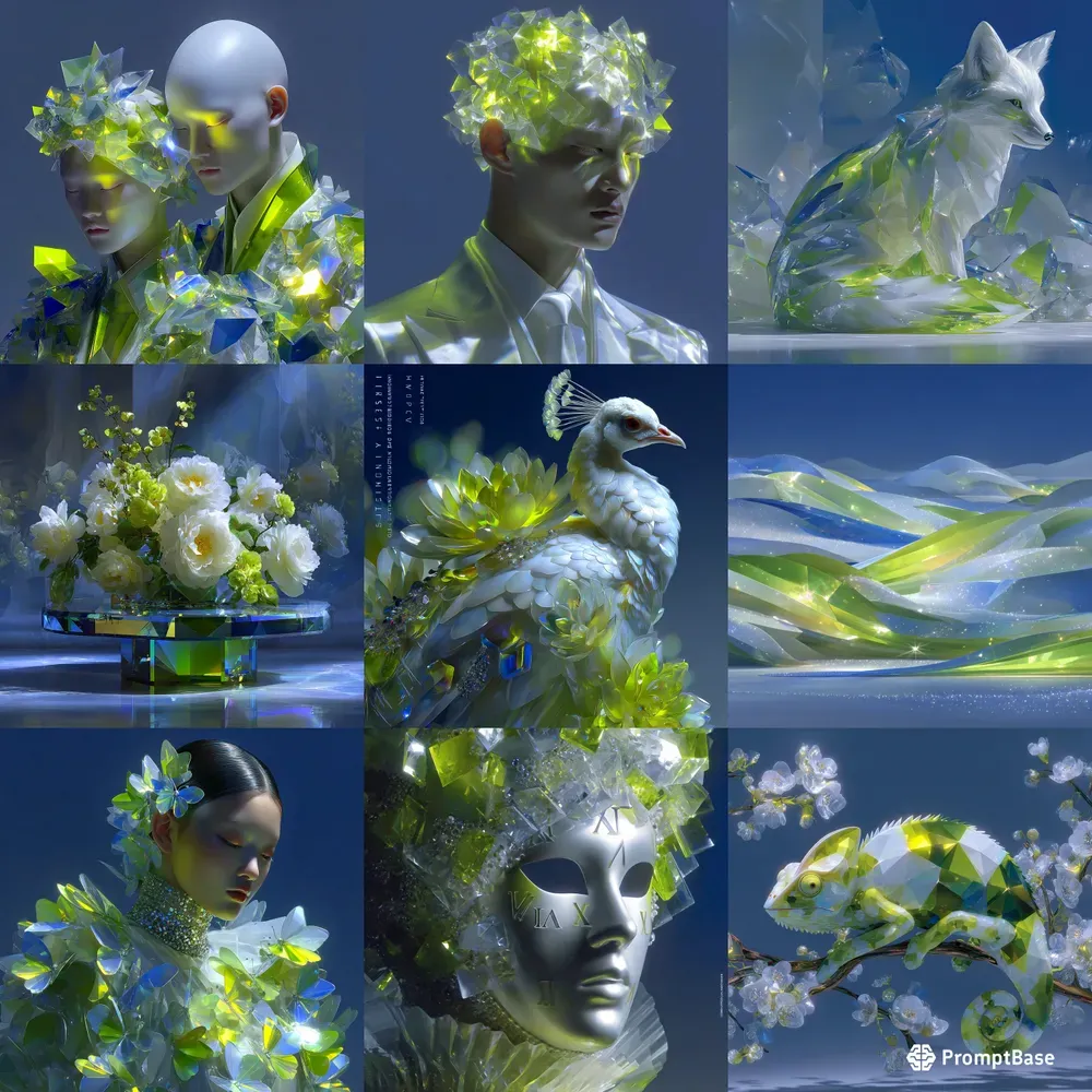 Crystalline Emerald Couture