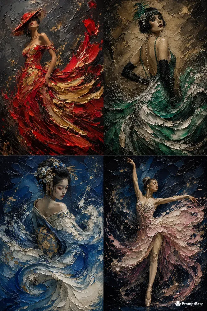 Impasto Fashion Swirls