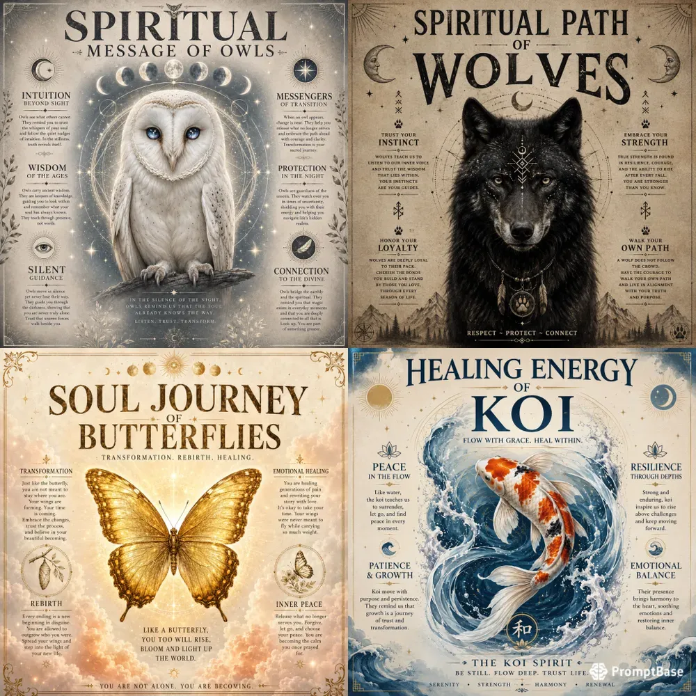 Mystic Animal Wisdom Posters