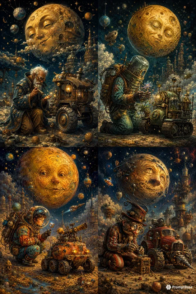 Surreal Cosmic Character Art