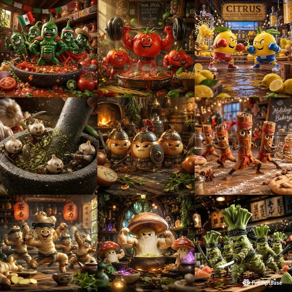 Fiery Food Characters