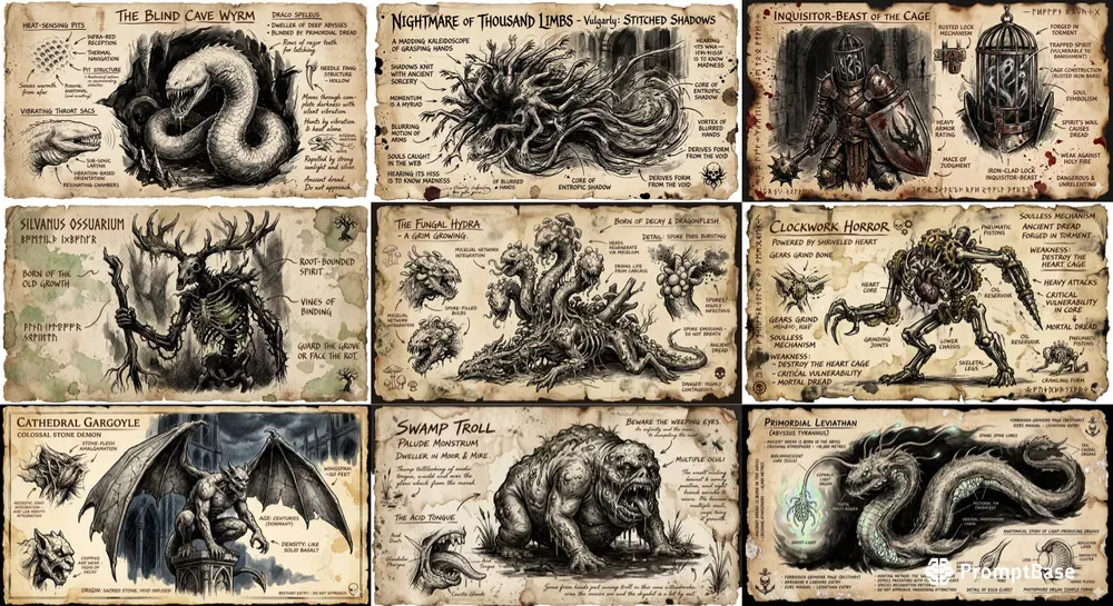 Dark Fantasy Bestiary Compendiums